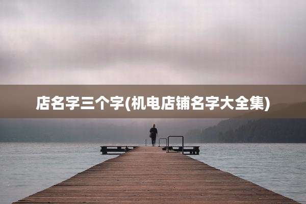 店名字三个字(机电店铺名字大全集)