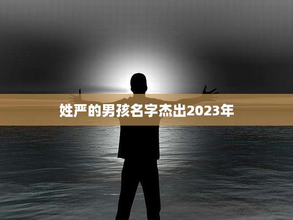 姓严的男孩名字杰出2023年