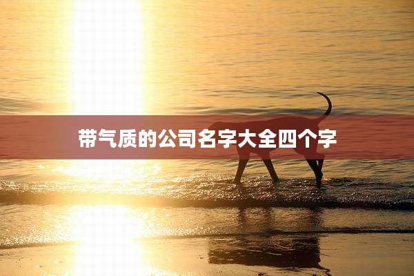 带气质的公司名字大全四个字