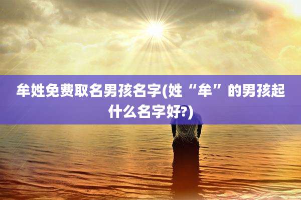 牟姓免费取名男孩名字(姓“牟”的男孩起什么名字好?)