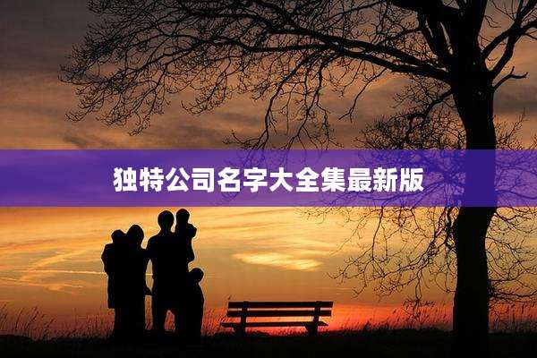独特公司名字大全集最新版