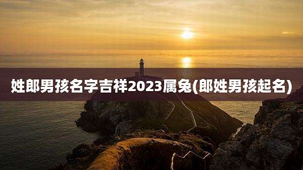 姓郎男孩名字吉祥2023属兔(郎姓男孩起名)