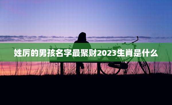 姓厉的男孩名字最聚财2023生肖是什么
