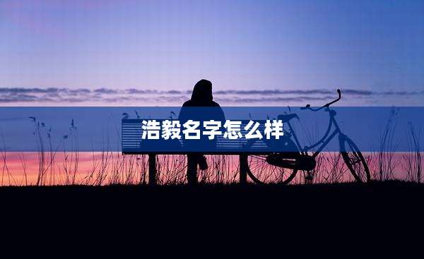 浩毅名字怎么样