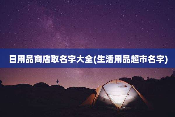 日用品商店取名字大全(生活用品超市名字)