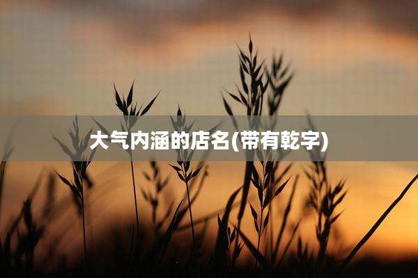 大气内涵的店名(带有乾字)