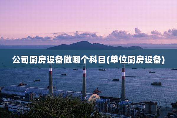 公司厨房设备做哪个科目(单位厨房设备)