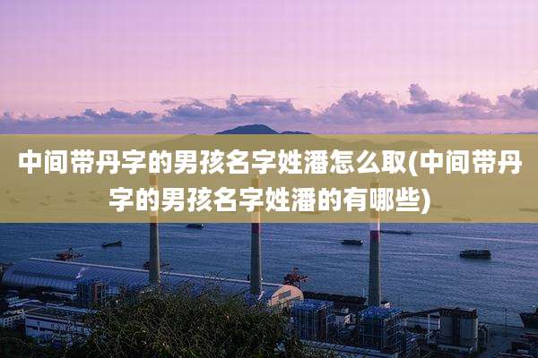 中间带丹字的男孩名字姓潘怎么取(中间带丹字的男孩名字姓潘的有哪些)