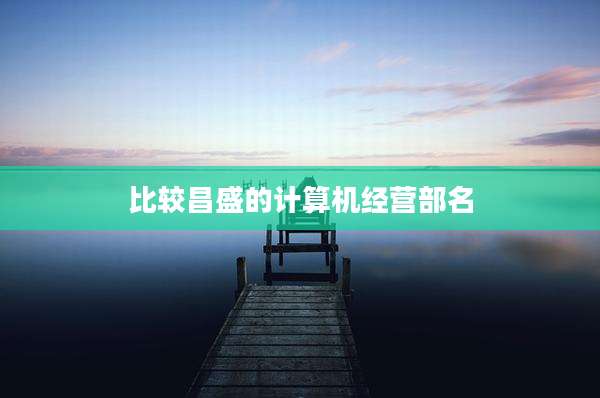 比较昌盛的计算机经营部名