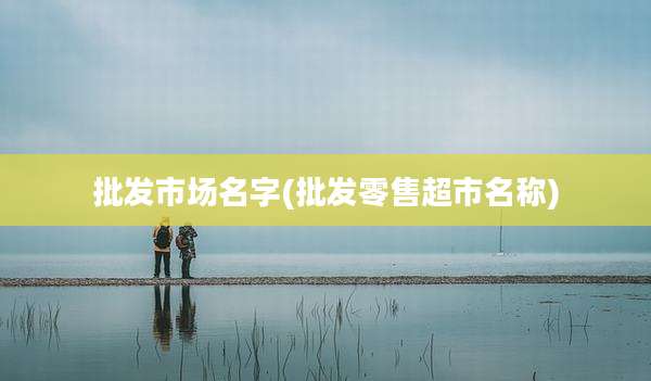 批发市场名字(批发零售超市名称)