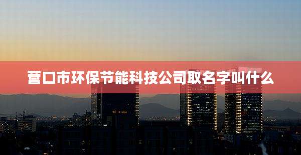 营口市环保节能科技公司取名字叫什么