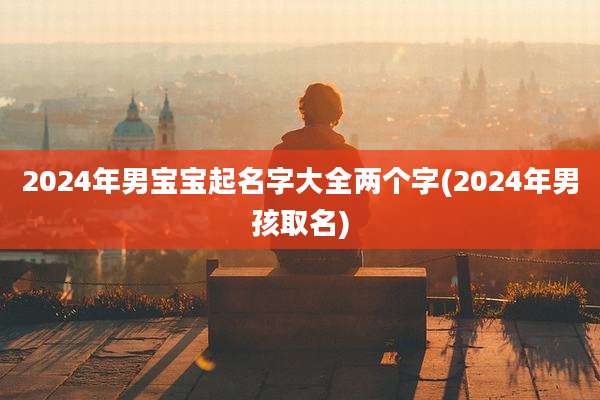 2024年男宝宝起名字大全两个字(2024年男孩取名)
