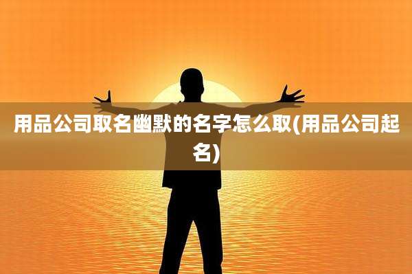用品公司取名幽默的名字怎么取(用品公司起名)
