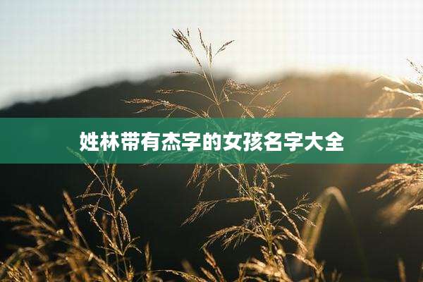 姓林带有杰字的女孩名字大全