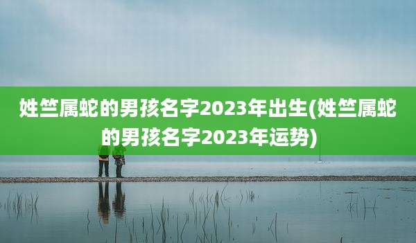 姓竺属蛇的男孩名字2023年出生(姓竺属蛇的男孩名字2023年运势)