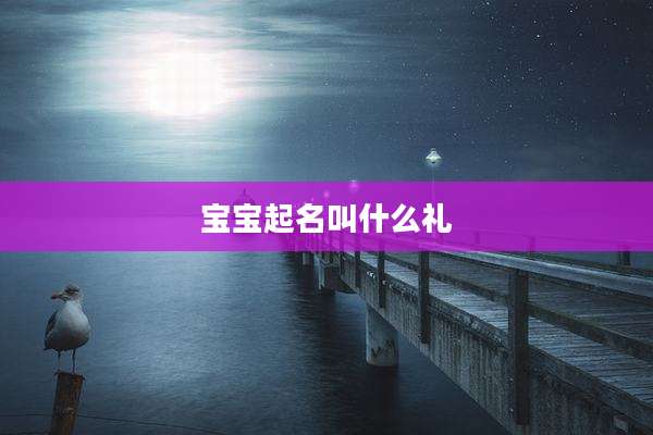宝宝起名叫什么礼