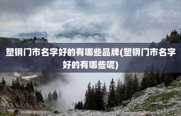 塑钢门市名字好的有哪些品牌(塑钢门市名字好的有哪些呢)
