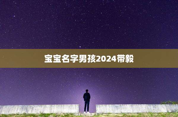 宝宝名字男孩2024带毅