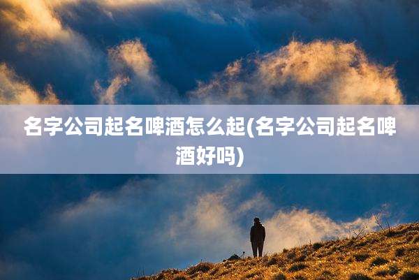 名字公司起名啤酒怎么起(名字公司起名啤酒好吗)