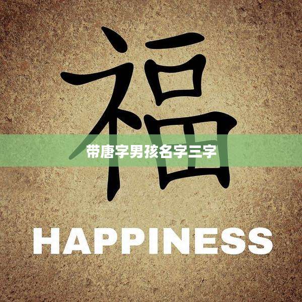 带唐字男孩名字三字