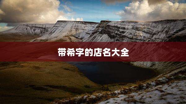 带希字的店名大全