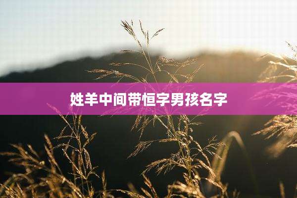 姓羊中间带恒字男孩名字