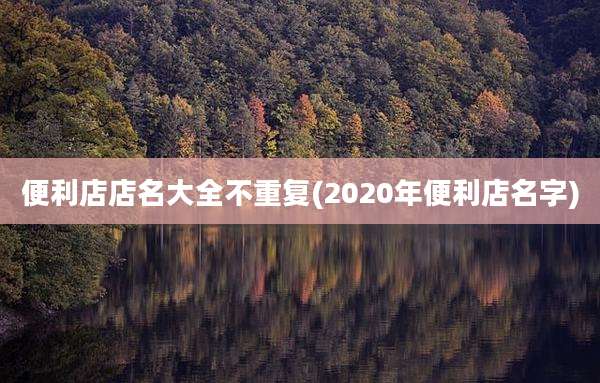 便利店店名大全不重复(2020年便利店名字)