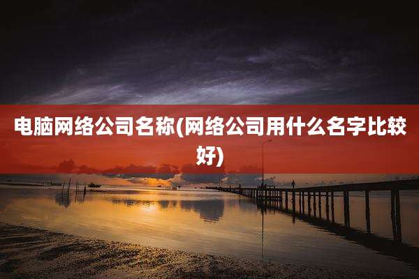 电脑网络公司名称(网络公司用什么名字比较好)