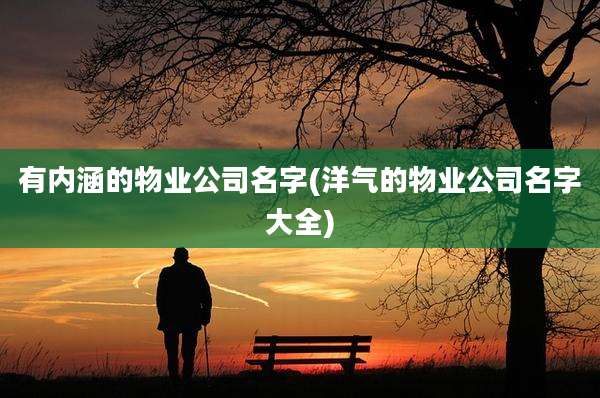 有内涵的物业公司名字(洋气的物业公司名字大全)