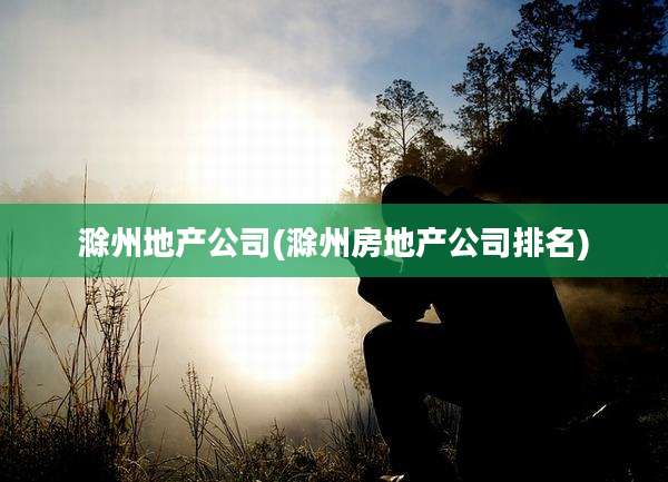 滁州地产公司(滁州房地产公司排名)