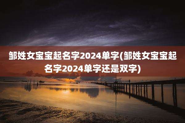 邹姓女宝宝起名字2024单字(邹姓女宝宝起名字2024单字还是双字)