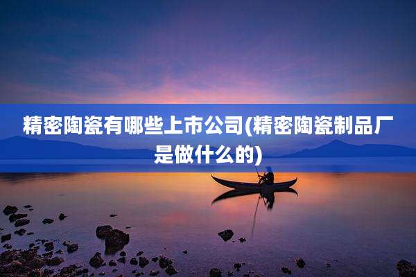 精密陶瓷有哪些上市公司(精密陶瓷制品厂是做什么的)