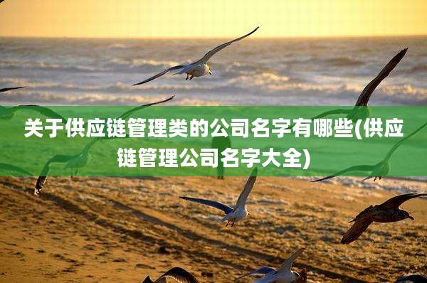 关于供应链管理类的公司名字有哪些(供应链管理公司名字大全)