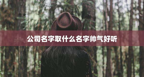 公司名字取什么名字帅气好听
