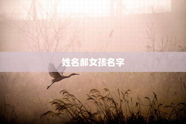 姓名郝女孩名字