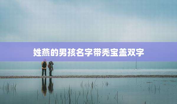 姓燕的男孩名字带秃宝盖双字