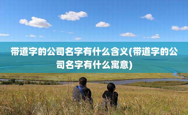 带道字的公司名字有什么含义(带道字的公司名字有什么寓意)