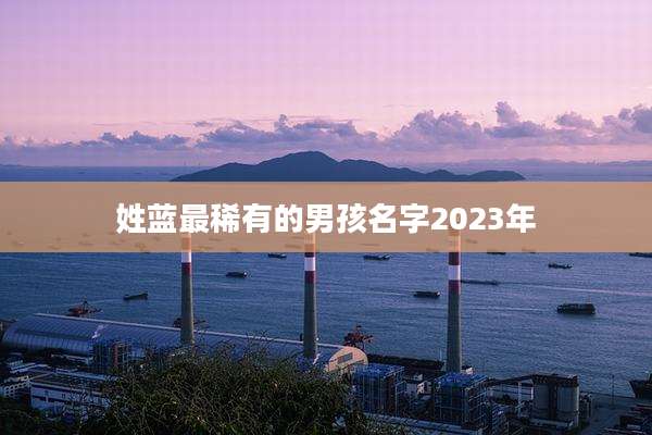 姓蓝最稀有的男孩名字2023年