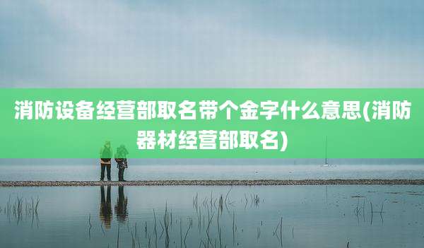 消防设备经营部取名带个金字什么意思(消防器材经营部取名)