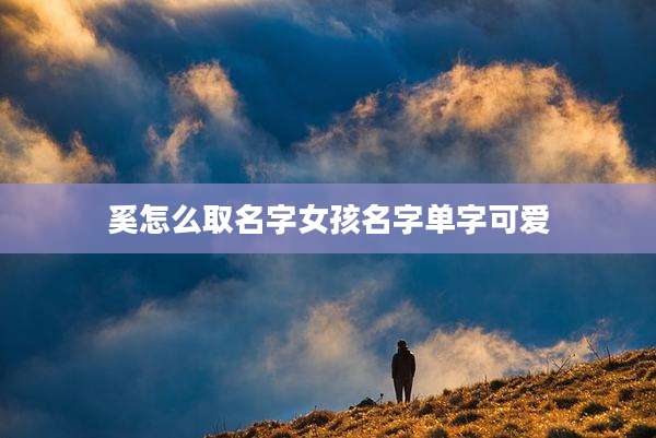 奚怎么取名字女孩名字单字可爱