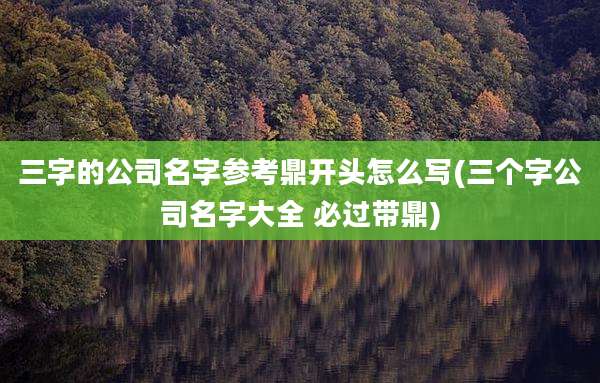 三字的公司名字参考鼎开头怎么写(三个字公司名字大全 必过带鼎)