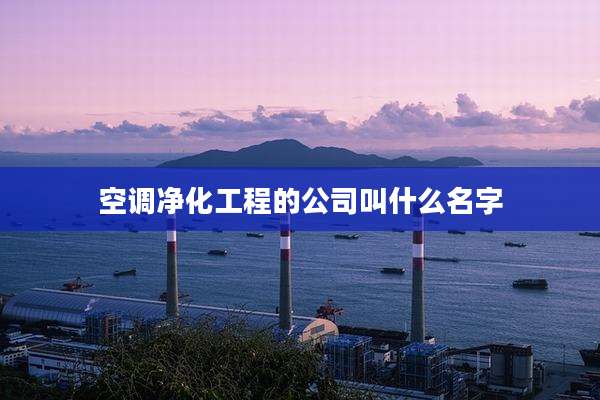 空调净化工程的公司叫什么名字