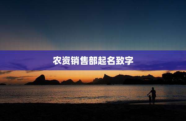 农资销售部起名致字