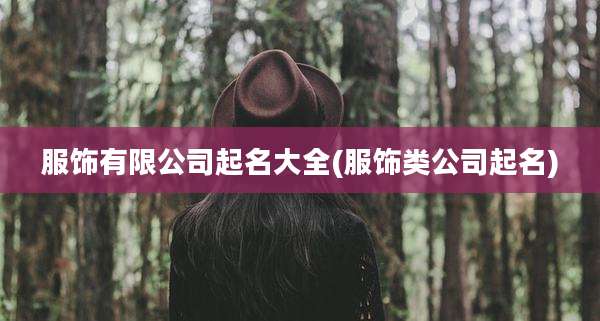 服饰有限公司起名大全(服饰类公司起名)