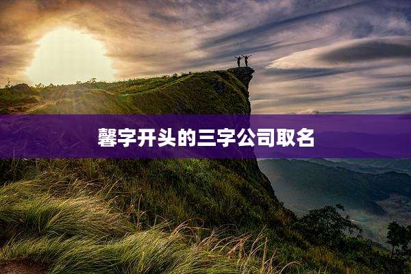 馨字开头的三字公司取名