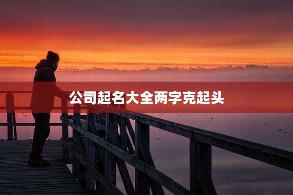 公司起名大全两字克起头