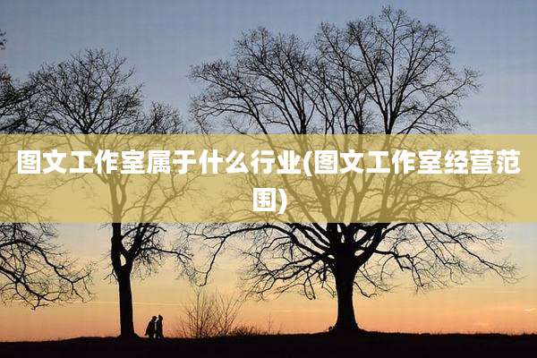 图文工作室属于什么行业(图文工作室经营范围)