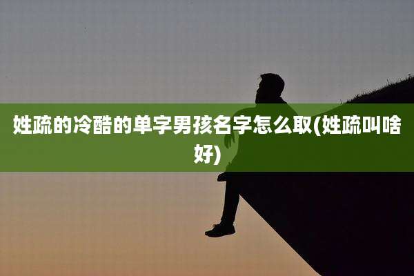 姓疏的冷酷的单字男孩名字怎么取(姓疏叫啥好)