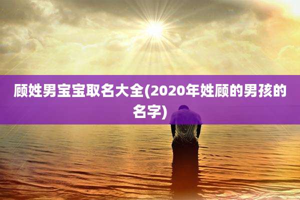 顾姓男宝宝取名大全(2020年姓顾的男孩的名字)