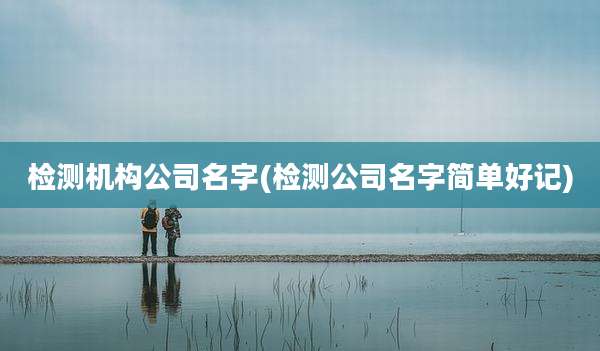 检测机构公司名字(检测公司名字简单好记)